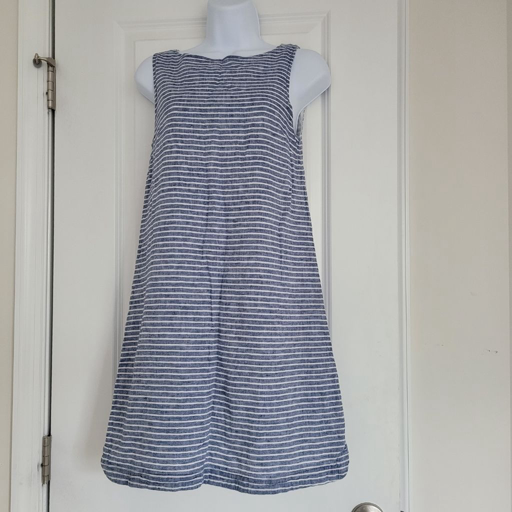 Women's Beachlunchlounge Striped Shift Dress XSP Blue White